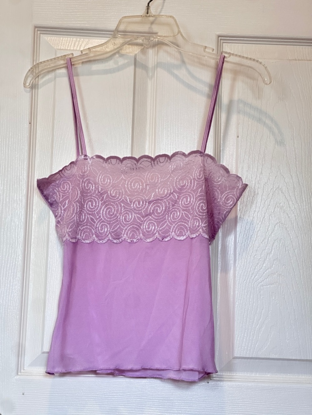 Lavender Lace Trim Spaghetti Strap Camisole